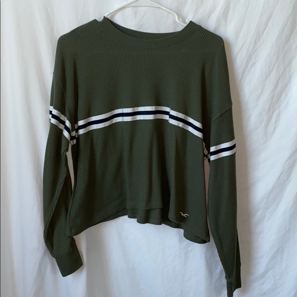 Stripped green/white/black long sleeve size: S